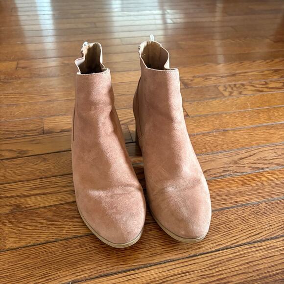 H&M Brown Suede Ankle Booties, size 8.5 - Picture 1 of 7